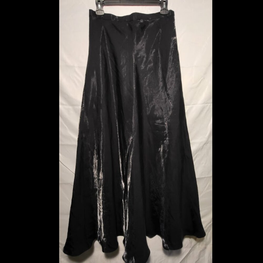 Adrianna Papell Black Formal Shiny Maxi Size 10 Evening Wear Skirt